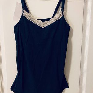Gilligan & O'Malley Nursing Camisole Navy Blue - M